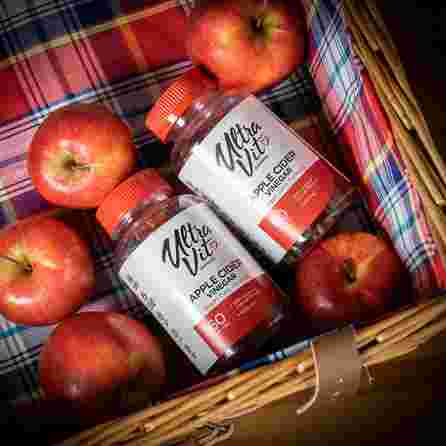 ULTRAVIT   obuolių sidro acto guminukai, 60 vnt.