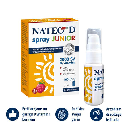 NATEO D Junior SV 2000 Gel purškalas, 27 ml