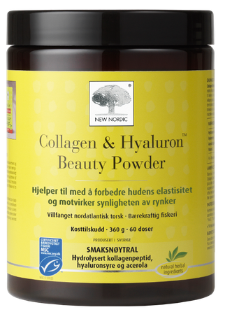 NEW NORDIC Collagen & Hyaluron Beauty Powder milteliai, 360 g