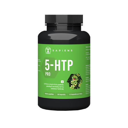 SAPIENS 5-HTP PRO kapsulės, 90 vnt.