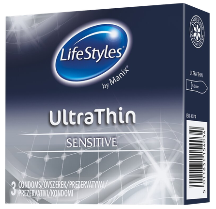 LIFESTYLES Ultra Thin prezervatyvai, 3 vnt.