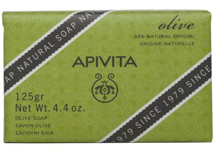 APIVITA Natural Geranium & Olive muilas, 125 g
