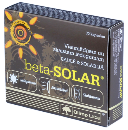 OLIMP LABS Beta-Solar kapsulės, 30 vnt.