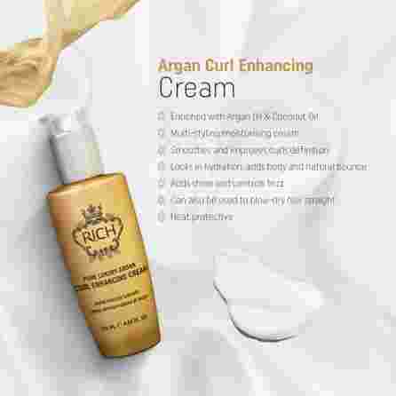 RICH Pure Luxury Pure Luxury Argan Curl Enhancing plaukų kremas, 120 ml