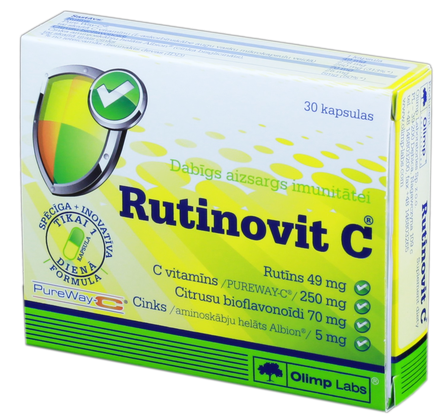 OLIMP LABS Rutinovit C kapsulės, 30 vnt.