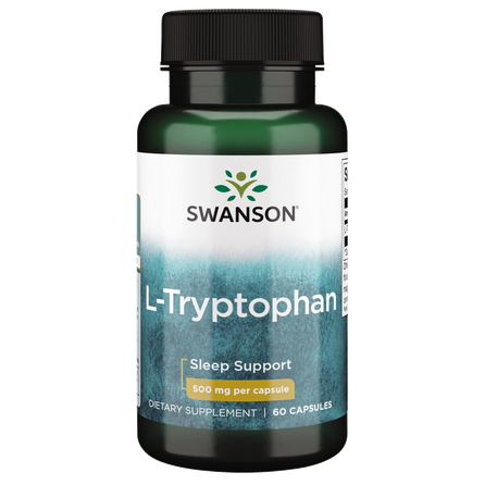 SWANSON L-Triptofanas 500 Mg, nervų sistemai,  kapsulės, 60 vnt.