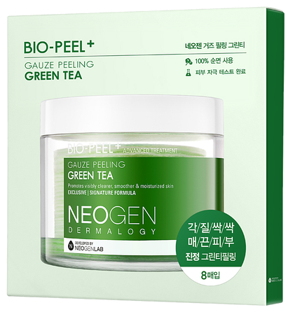 NEOGEN Dermalogy Bio-Peel - Green Tea negyvųjų odos ląstelių šveitiklis, 8 vnt.