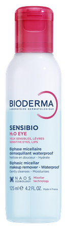 BIODERMA Sensibio H2O eye two-phase micelinis vanduo, 125 ml