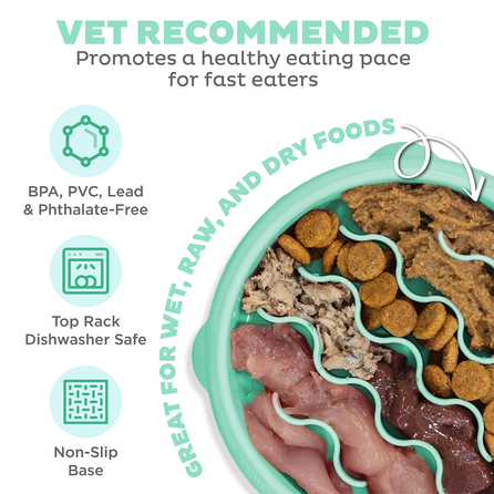 OUTWARD HOUND Fun Feeder Wavel, šviesiai žalias, S dubenėlis, 1 vnt.