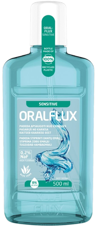 ORALFLUX Sensitive jautriems dantims burnos skalavimo skystis, 500 ml