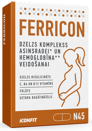 ICONFIT Blister Ferricon kapsulės, 45 vnt.