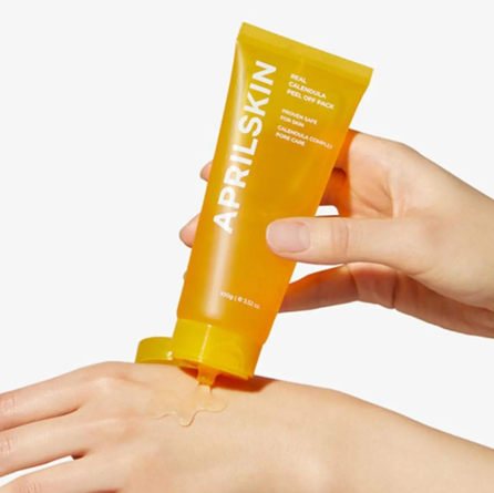 APRILSKIN Real Calendula Peel Off Pack, poras valanti veido kaukė, 100 g