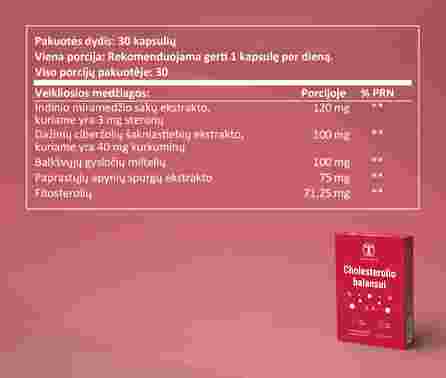 SAPIENS Cholesterolio Balansui dengtos tabletės, 30 vnt.