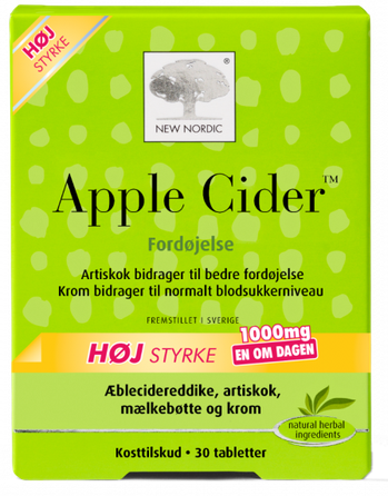 NEW NORDIC Apple Cider Mega Strenght  tabletės, 30 vnt.
