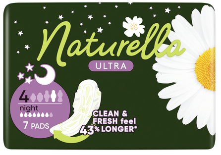 NATURELLA  Ultra Night  higieniniai paketai, 7 vnt.
