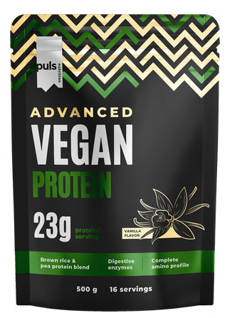 PULS NUTRITION Vegan vanilės milteliai, 500 g