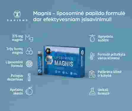 SAPIENS Liposomal Magnesium ampulės, 25 ml