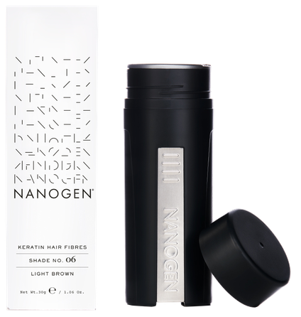 NANOGEN Keratin Light Brown plaukų pluoštai, 30 g