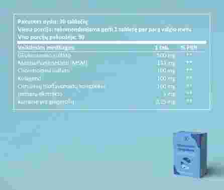 SAPIENS Gliukozamino Kompleksas dengtos tabletės, 30 vnt.