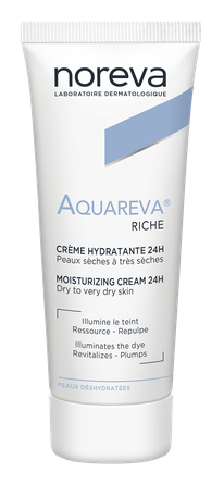 NOREVA Aquareva Rich 24h Moisturizing veido kremas, 40 ml