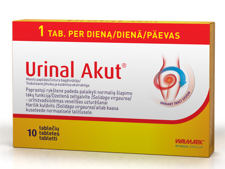 URINAL Urinal Akut tabletės, 10 vnt.