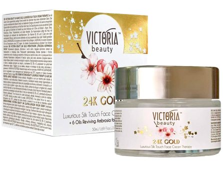 VICTORIA BEAUTY su 24 karatų auksu  veido kremas, 50 ml