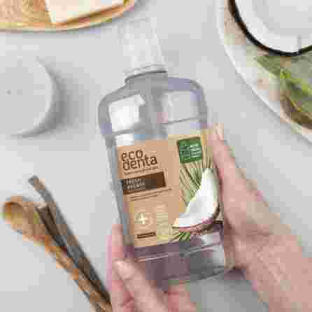 ECODENTA Fresh Breath su kokosų ekstraktu burnos skalavimo skystis, 500 ml