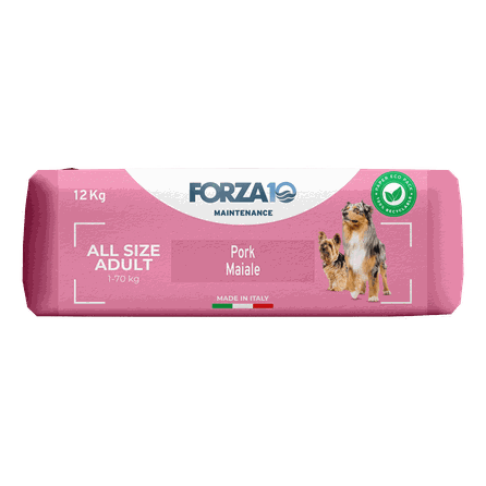 FORZA10 Maintenance Adult All Size su kiauliena, šunims sausas pašaras, 12 kg