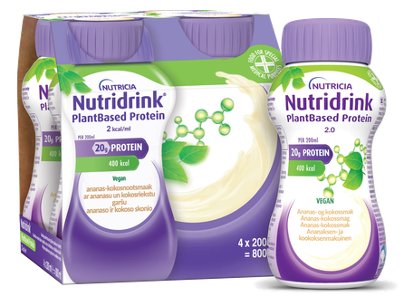 NUTRICIA Nutridrink PlantBased (ananaso ir kokoso sk.) 200 ml, 4 vnt.