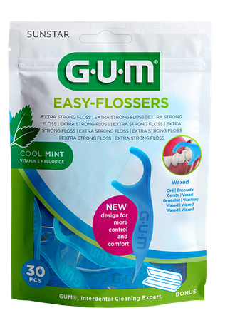 GUM Easy-Flossers Cool Mint  irigatorius, 30 vnt.