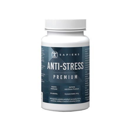 SAPIENS Anti-Stress Premium dengtos tabletės, 30 vnt.