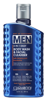 GIOVANNI Men 2-In-1 vyrams, veido ir kūno prausiklis, 499 ml