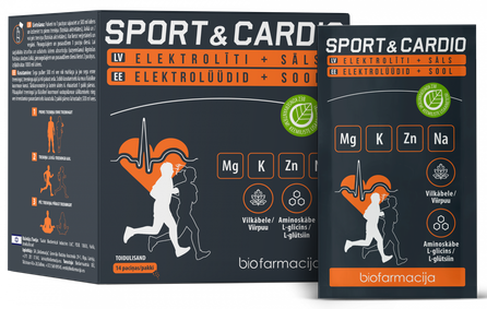 BIOFARMACIJA Sport & Cardio milteliai, 14 vnt.