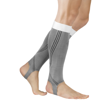 TONUS ELAST 0408-02 Active, 2 (ūgis), 2 dydis, pilkos/baltos, kompresinės kojinės, 1 pora