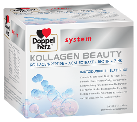 DOPPELHERZ System Kollagen Beauty kolagenas, 30 vnt.