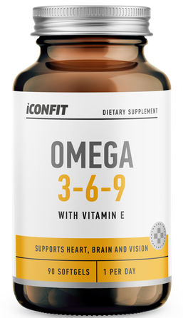 ICONFIT Omega 3-6-9 minkštos gelio kapsulės, 90 vnt.