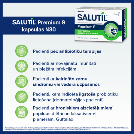 SALUTIL Premium 9 kapsulės, 30 vnt.