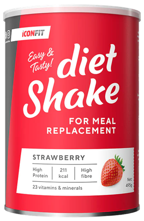 ICONFIT Diet Shake Strawberry milteliai, 495 g