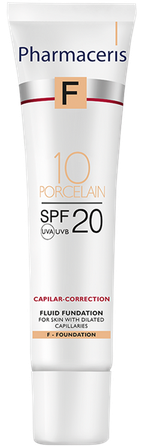 PHARMACERIS F Capilar-Correction 10 Porcelain SPF 20 skystis, 30 ml