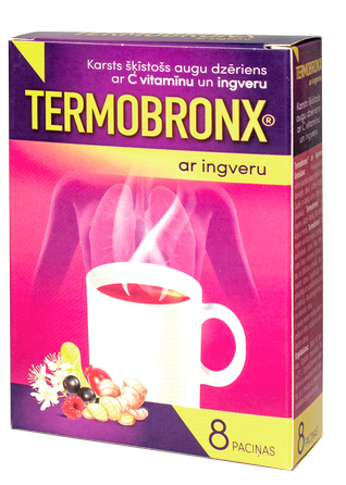 TERMOBRONX TERMOBRONX su imbieru karšti gėrimai, 8 vnt.