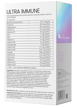 VPLAB ULTRA IMMUNE imunitetui stiprinti kapsulės, 30 vnt.