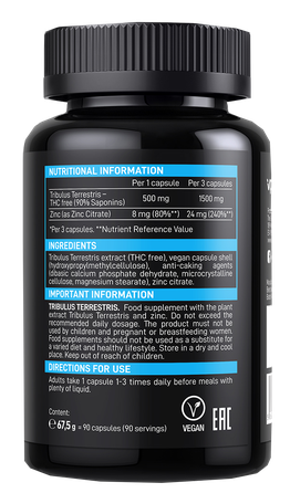 VPLAB Tribulus Terrestris kapsulės, 90 vnt.