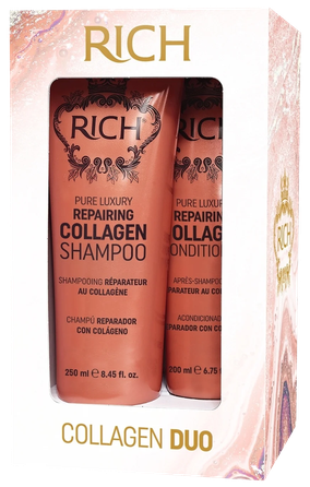 RICH Repairing Collagen (250+250 ml) plaukų priežiūros rinkinys, 1 vnt.