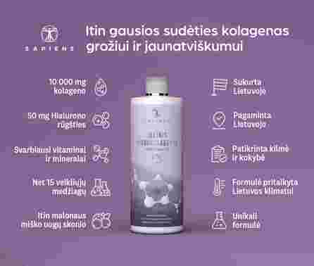 SAPIENS Jūrinis Hidrokolagenas (miško uogų sk.) skystis, 500 ml