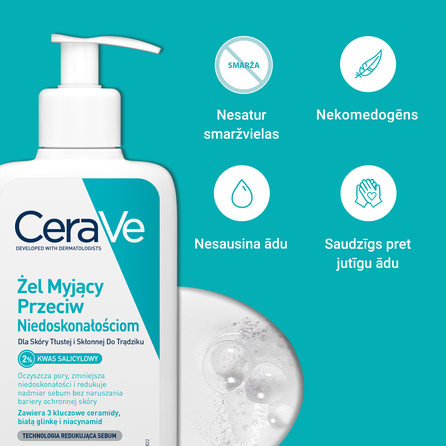 CERAVE Blemish Control prausimosi gelis, 236 ml