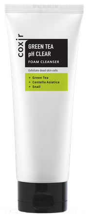 COXIR Coxir Greentea pH kreminės tekstūros valomosios putos, 150 ml