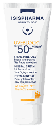 ISISPHARMA Uveblock SPF50+ su mineraliniais saulės filtrais kremas, 40 ml