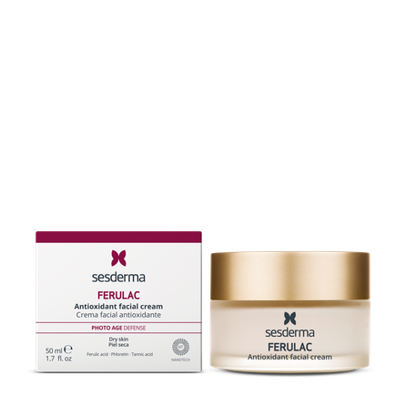SESDERMA Ferulac Antioxidiant Facial, sausai arba labai sausai odai veido kremas, 50 ml