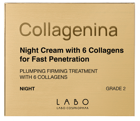 COLLAGENINA With 6 Collagens, Grade 2, Night veido kremas, 50 ml