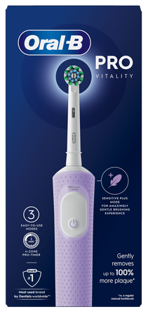 ORAL-B Vitality Pro Lilac Mist elektrinis dantų šepetėlis, 1 vnt.